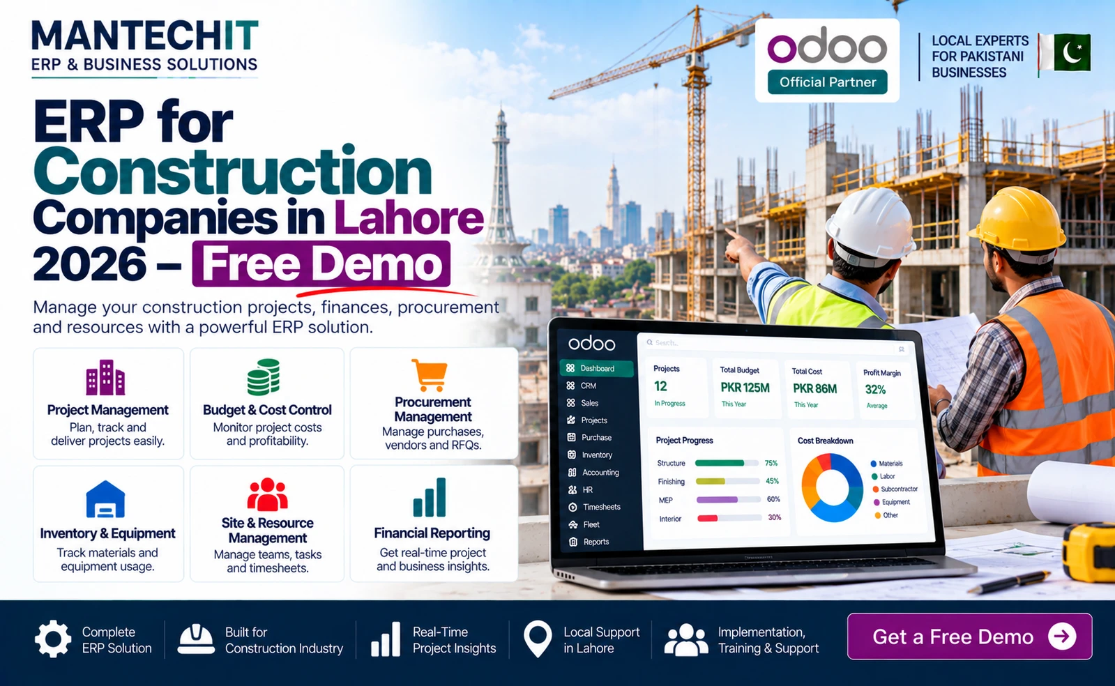 ERP for construction companies in Lahore